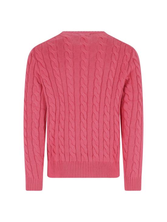 26SS 폴로 랄프로렌 로고 자수 케이블 니트 스웨터 710 775885538 Red - POLO RALPH LAUREN