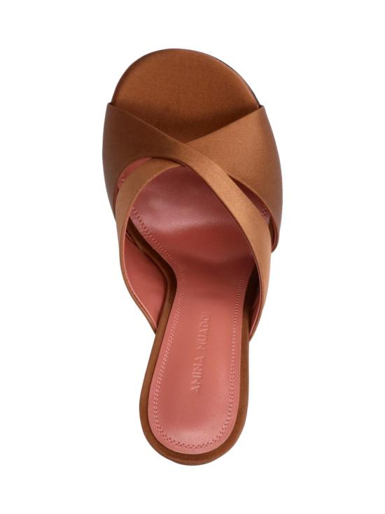 26SS 아미나 무아디 뮬/슬리퍼 16S365952SALMOCHA SATIN Brown - AMINA MUADDI