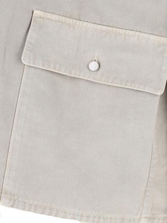 26SS 르메르 스노우 브로큰 트윌 유틸리티 오버셔츠 SH1266 LD1052BK201 Grey - LEMAIRE