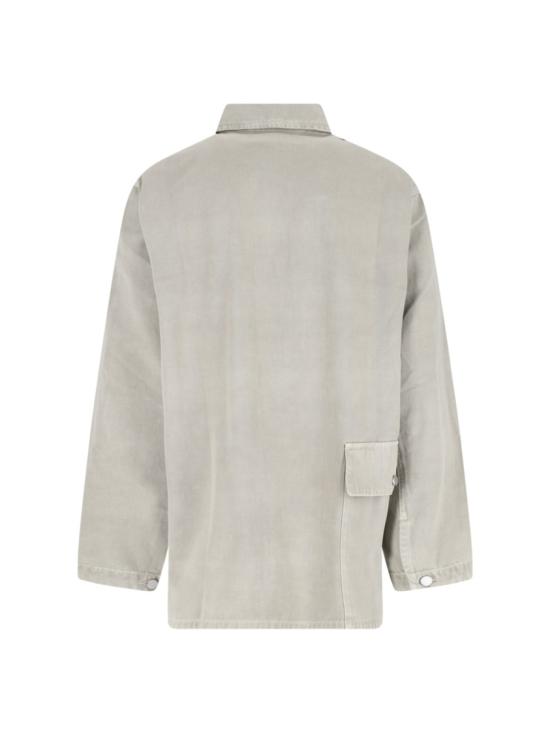26SS 르메르 스노우 브로큰 트윌 유틸리티 오버셔츠 SH1266 LD1052BK201 Grey - LEMAIRE
