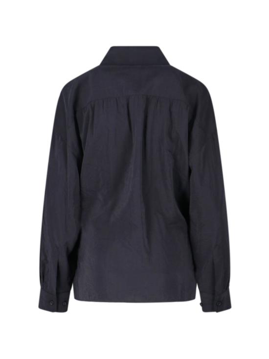 26SS 르메르 스트레이트 칼라 트위스트 셔츠 SH1141 LF1308BK999 Black - LEMAIRE