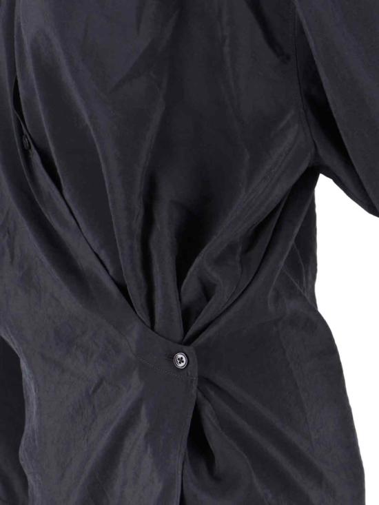 26SS 르메르 스트레이트 칼라 트위스트 셔츠 SH1141 LF1308BK999 Black - LEMAIRE