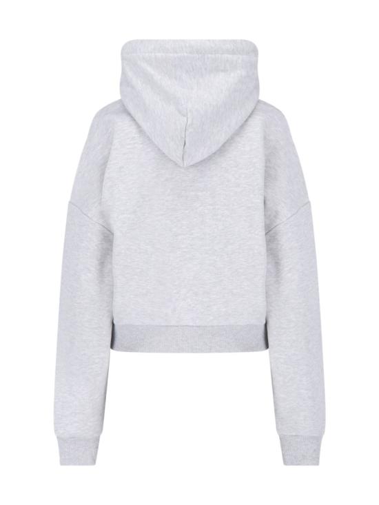 26SS 비비안웨스트우드 로고 자수 크롭 후드 1I01001A J00ASP001 Grey - VIVIENNE WESTWOOD