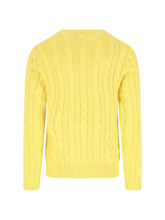 26SS 폴로 랄프로렌 로고 자수 케이블 니트 스웨터 710 775885533 Yellow - POLO RALPH LAUREN
