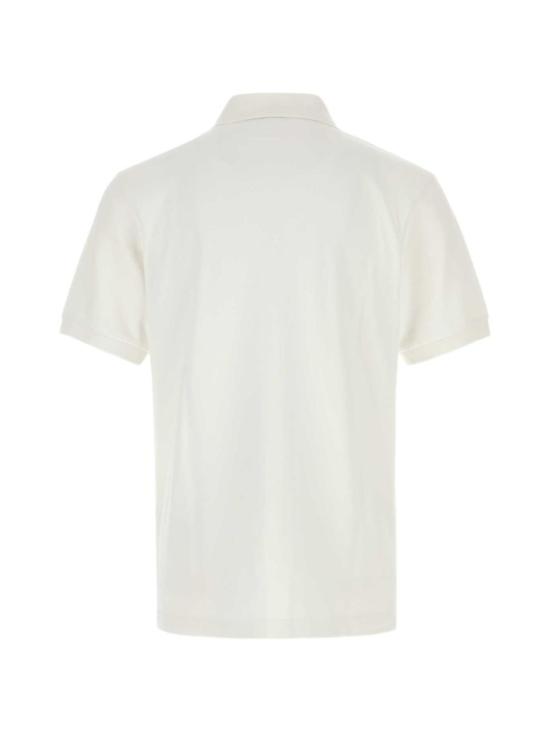 26FW 겐조 시그니처 엠브로이드 슬림 코튼 폴로 셔츠 FG65PO1554PU 02 White - KENZO