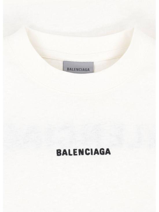 26SS 발렌시아가 백 미디엄 핏 티셔츠 850990 TTVJ19020 White - BALENCIAGA