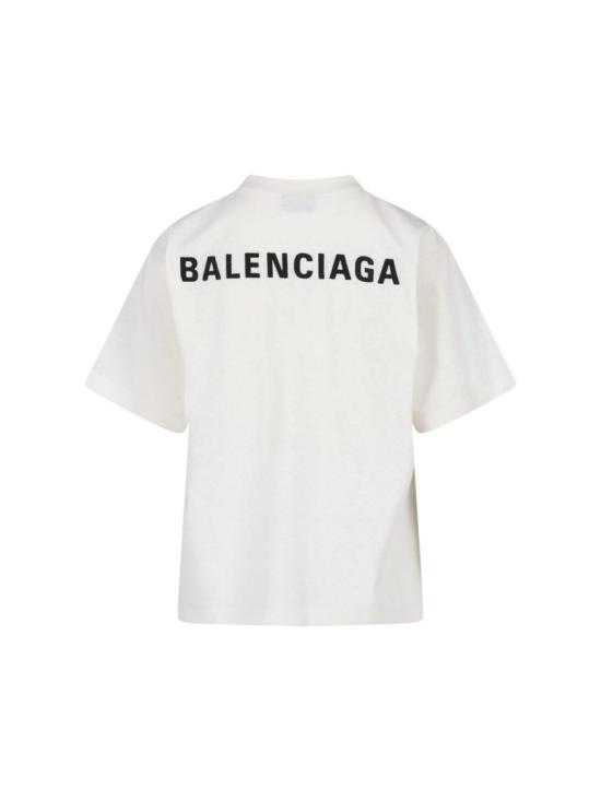 26SS 발렌시아가 백 미디엄 핏 티셔츠 850990 TTVJ19020 White - BALENCIAGA