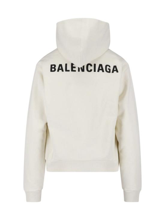 26SS 발렌시아가 드라이 플리스 로고 후드탑 851238 TTVJ29020 Neutrals - BALENCIAGA