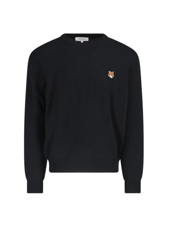26SS 메종키츠네 폭스 헤드 메리노 레귤러 스웨터 PM00801KT1181P199 Black
