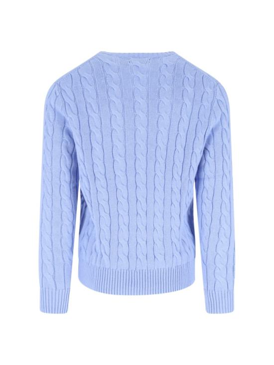 26SS 폴로 랄프로렌 로고 자수 케이블 니트 스웨터 710 775885535 Blue - POLO RALPH LAUREN