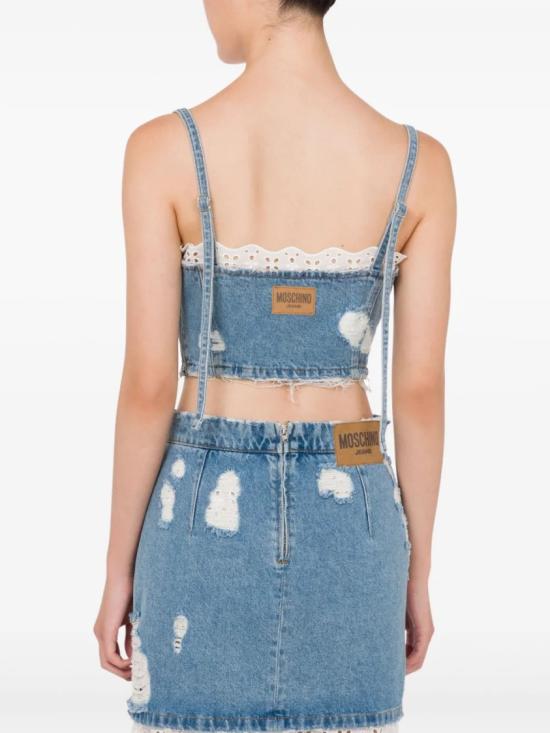 26SS 모스키노 탑 A08053218 Blue - MOSCHINO