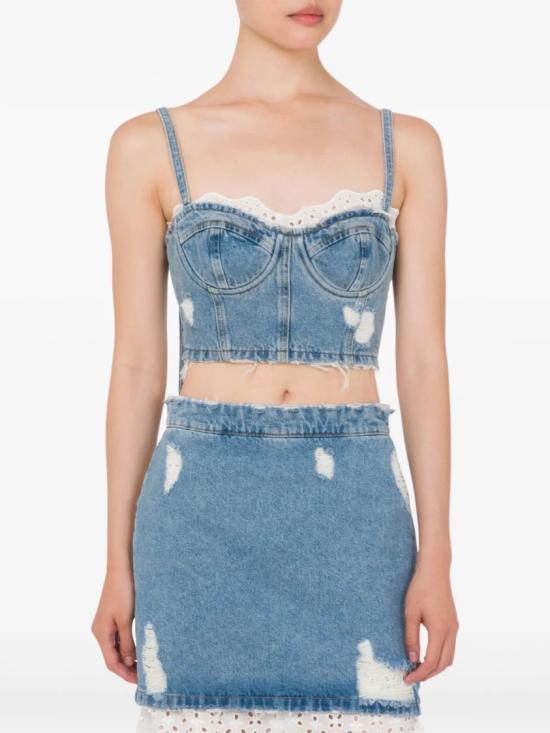 26SS 모스키노 탑 A08053218 Blue - MOSCHINO