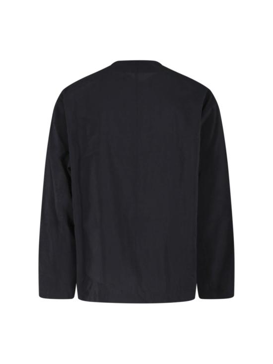 26SS 르메르 드라이 실크 V넥 셔츠 SH1235 LF1308BK999 Black - LEMAIRE