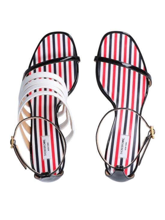  톰브라운 소프트 페이턴트 4바 하이힐 샌들 90MM FFA007A 00216980 Black - THOM BROWNE