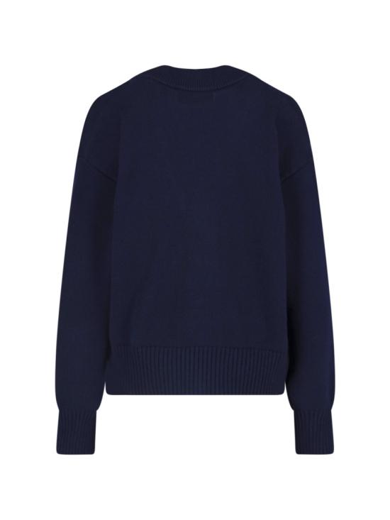 26SS 아미 울 드 하트 가디건 UKC380 KN0156A116 Blue - AMI