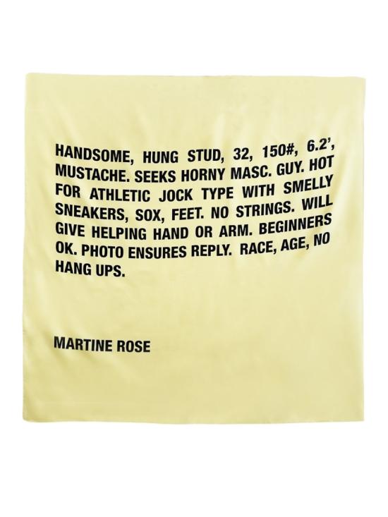 26SS 마틴로즈 머플러/스카프 1191WF08300YLW Yellow - MARTINE ROSE
