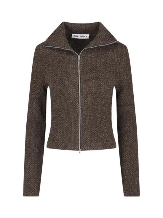 25FW 아워레가시 슬림 집 롱슬리브 W4256SBBROWN SPARSE BUCKLE WEAVE Brown