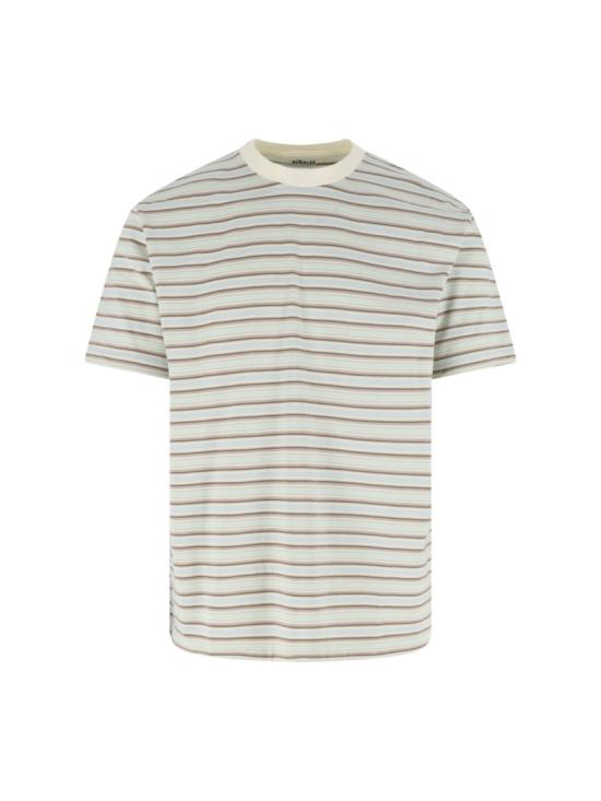 26SS 오라리 반팔 티셔츠 A26ST02GJFADE MINT STRIPE Neutrals