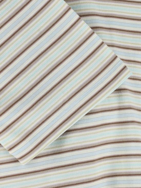 26SS 오라리 반팔 티셔츠 A26ST02GJFADE MINT STRIPE Neutrals - AURALEE