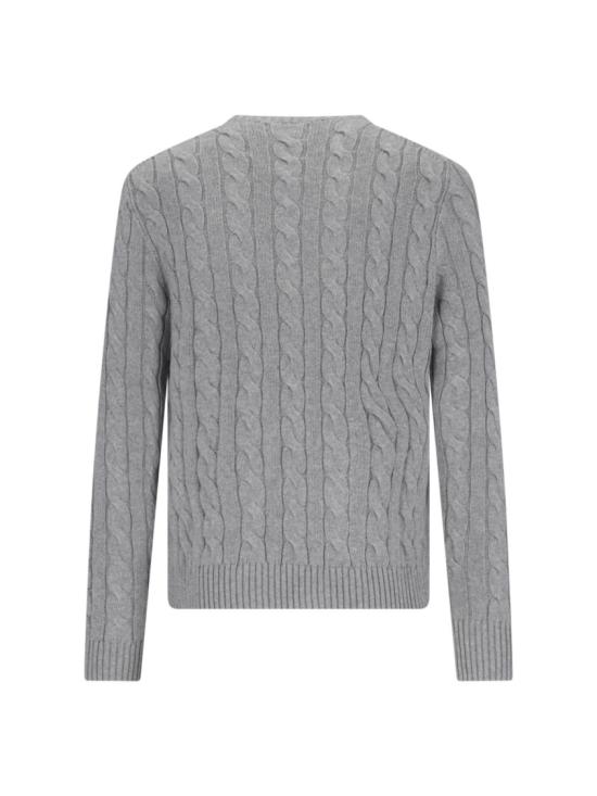 26SS 폴로 랄프로렌 로고 자수 케이블 니트 스웨터 710 775885013 Grey - POLO RALPH LAUREN
