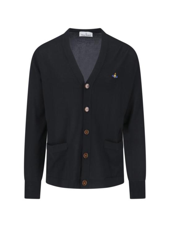 26SS 비비안웨스트우드 알렉스 로고 자수 가디건 알렉스 로고 자수 가디건 27010014 Y003FN401 Black