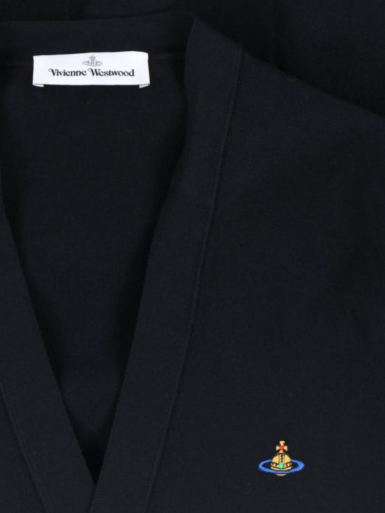 26SS 비비안웨스트우드 알렉스 로고 자수 가디건 알렉스 로고 자수 가디건 27010014 Y003FN401 Black - VIVIENNE WESTWOOD