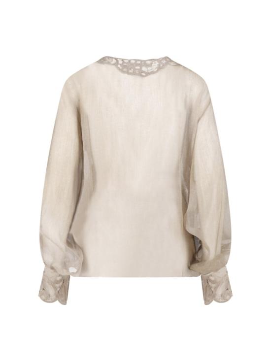 26SS 에르마노 설비노 블라우스 D482K766RFWBS4850 Neutrals - ERMANNO SCERVINO