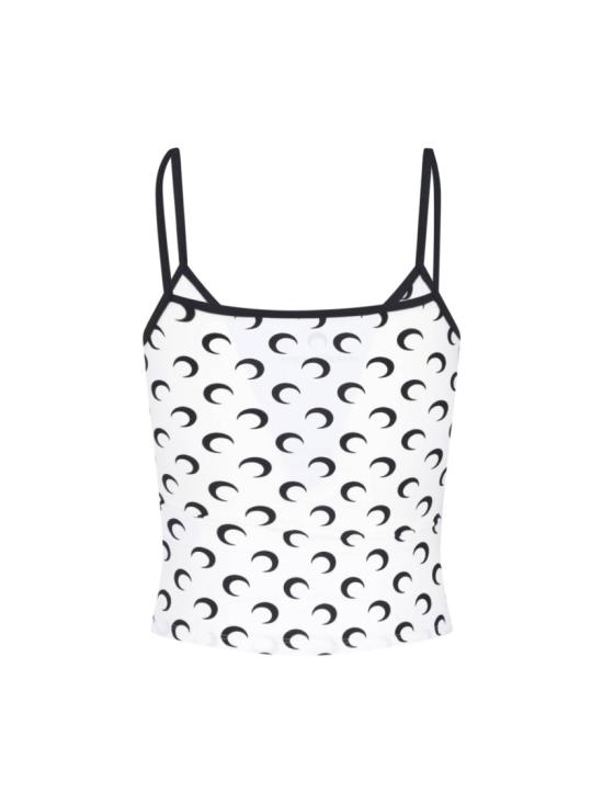 26SS 마린세르 문 프린트 저지 스트랩 탑 WTO508A CJER0001WH00 White - MARINE SERRE