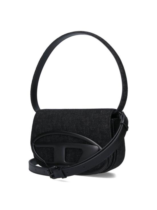 26SS 디젤 1DR 아이코닉 워시드 데님 숄더백 X08396 P6901T8013 Black - DIESEL