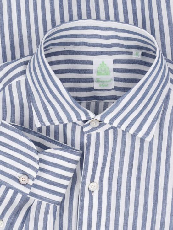 26SS 피나모레 긴팔 셔츠 P6044 GAETA LUIGI03 Blue - FINAMORE