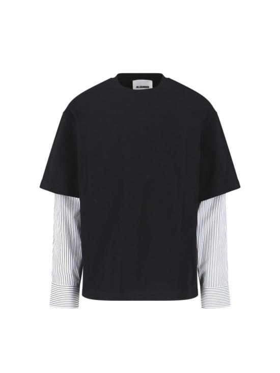 26SS 질샌더 긴팔 티셔츠 J22GC0235 J20256001 Black