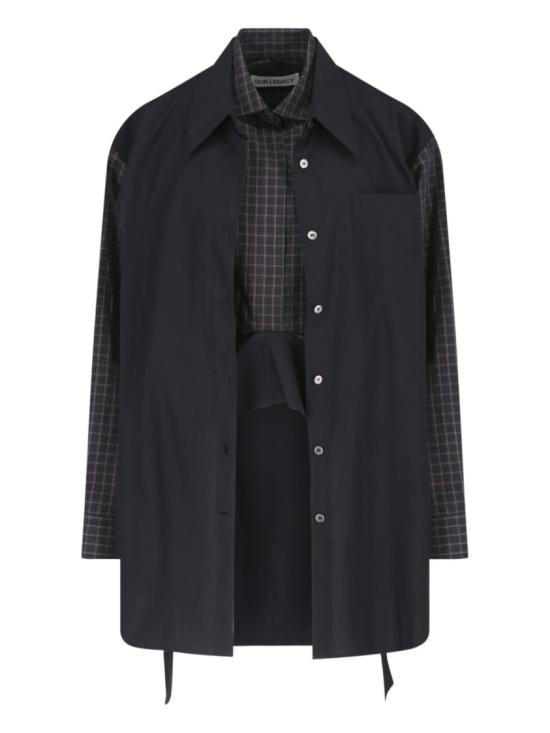 25FW 아워레가시 셔츠 W4252GBBLACK LIQUID POPLIN Black - OUR LEGACY