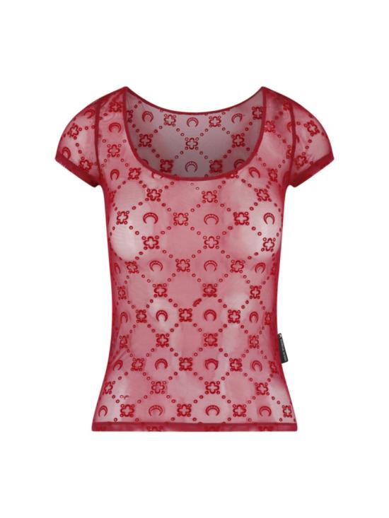 26SS 마린세르 반팔 티셔츠 WTO389A CJER0005RD11 Red