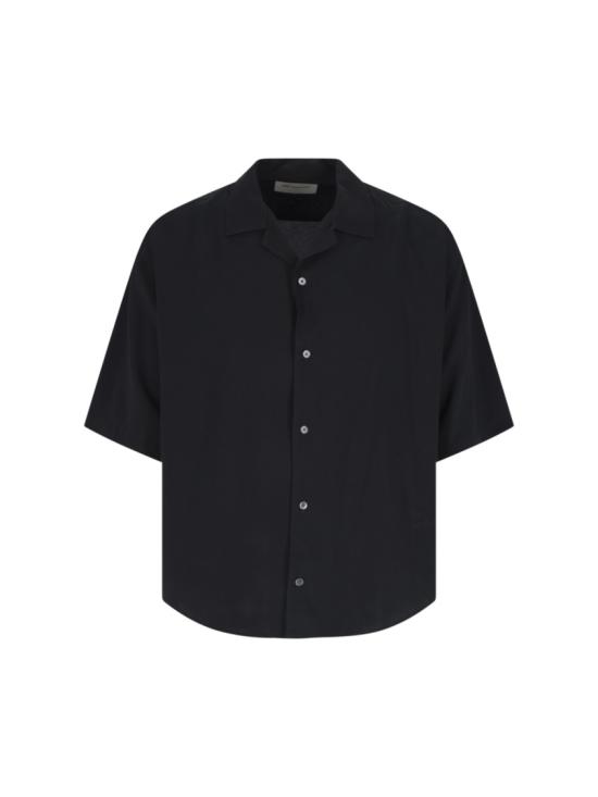 26SS 아미 숏슬리브 자수 아미 파리 박시 셔츠 HSH830 VI0036001 Black