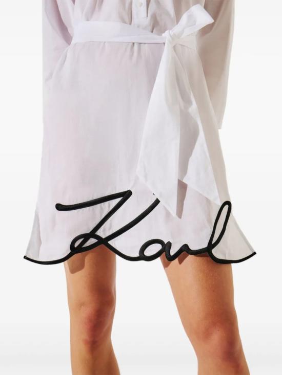 26SS 칼라거펠트 미디 원피스 A2W46075 White - KARL LAGERFELD