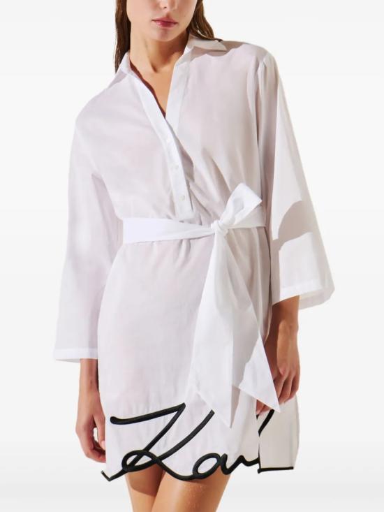 26SS 칼라거펠트 미디 원피스 A2W46075 White - KARL LAGERFELD