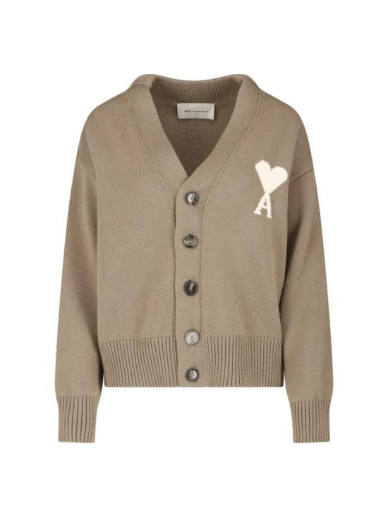 26SS 아미 울 드 하트 가디건 UKC380 KN0156A117 Neutrals
