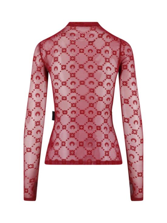 26SS 마린세르 긴팔 티셔츠 WTO388A CJER0005RD11 Red - MARINE SERRE