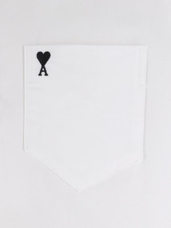 26SS 아미 코튼 박시 자수 아미 드 하트 HSH823 CO0031168 White - AMI