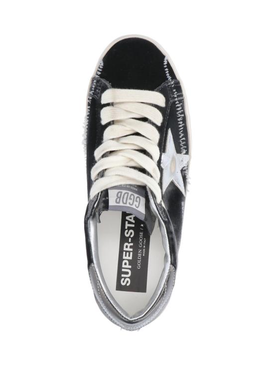 26SS 골든구스 벨벳 어퍼 라미네이티드 스타 슈퍼스타 스니커즈 GWF01002 F00814381501 Black - GOLDEN GOOSE
