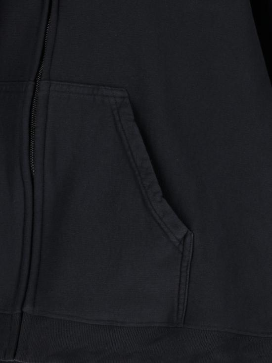 26SS 발렌시아가 커시브 레귤러 핏 집업 후디 851236 TTVM86552 Black - BALENCIAGA