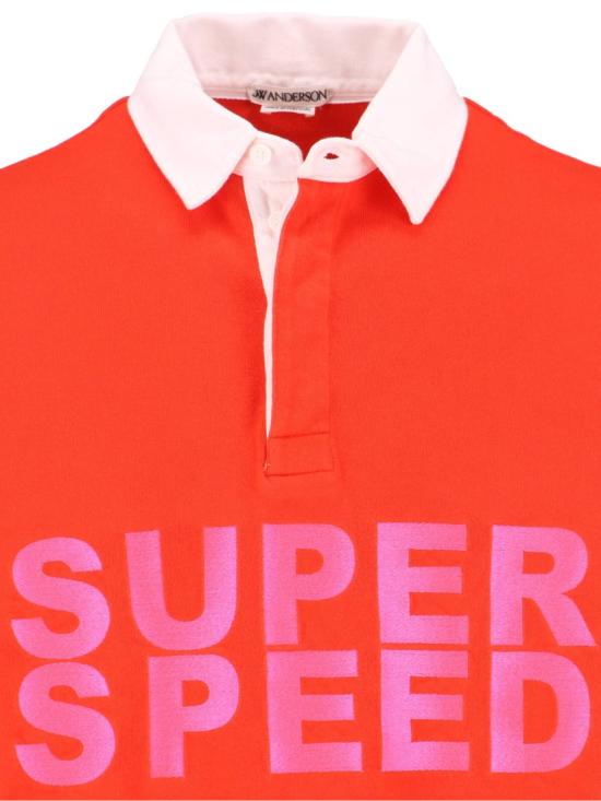 26SS JW앤더슨 폴로 티셔츠 JO0289 PG1938417 Red - JW ANDERSON