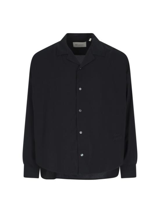 26SS 아미 박시 자수 아미 파리 셔츠 HSH829 VI0036001 Black