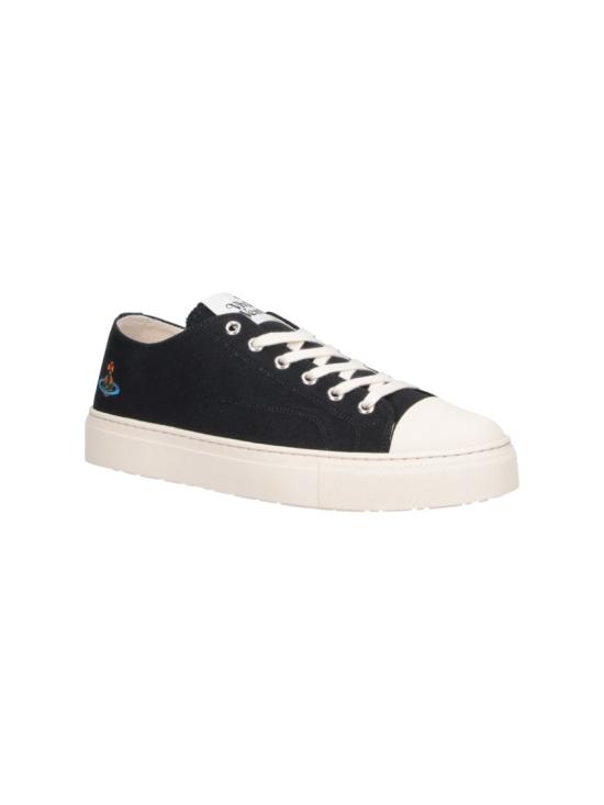 26SS 비비안웨스트우드 자수 로고 스니커즈 75020063M W015BN402 Black - VIVIENNE WESTWOOD