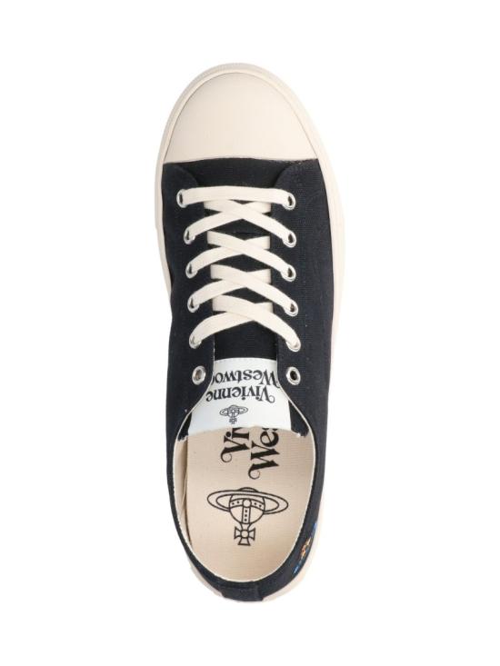 26SS 비비안웨스트우드 자수 로고 스니커즈 75020063M W015BN402 Black - VIVIENNE WESTWOOD