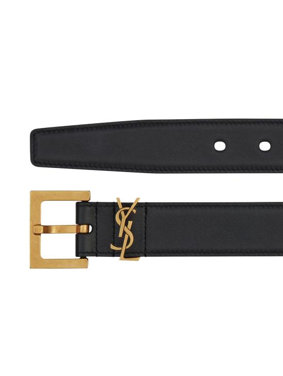 26SS 생로랑 레귤러 벨트 634437 BOO0W1000 BLACK - SAINT LAURENT