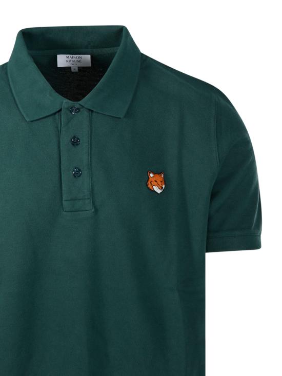 26SS 메종키츠네 폭스 헤드 레귤러 폴로 티셔츠 PM00209KP0002P399 BOTTLE GREEN DOM - MAISON KITSUNE