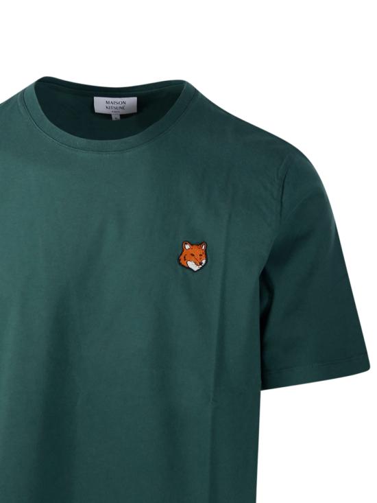 26SS 메종키츠네 폭스 헤드 레귤러 티셔츠 PM00107KJ7026P399 BOTTLE GREEN DOM - MAISON KITSUNE