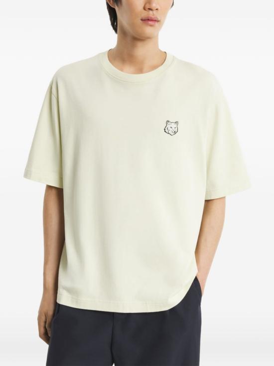 26SS 메종키츠네 폭스 헤드 오버사이즈 티셔츠 PM00109KJ01190479 ALOE GREEN DOM - MAISON KITSUNE