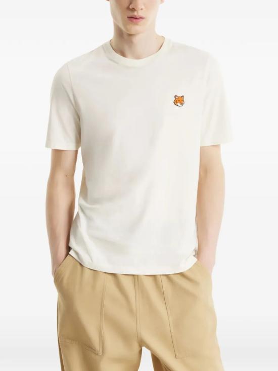 26SS 메종키츠네 폭스 헤드 레귤러 티셔츠 PM00107KJ70260063 NOBLE BEIGE DOM - MAISON KITSUNE